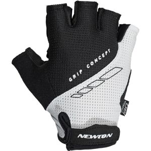 Gants velo Newton Grip Gel courts noirs/blancs- M blanc