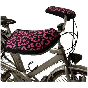 Manchons de guidon velo Tucano Urbano City leopard noir/rose