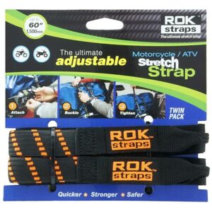 Rok Straps Sangles a clips Rok Stretch noires / oranges 150 cm