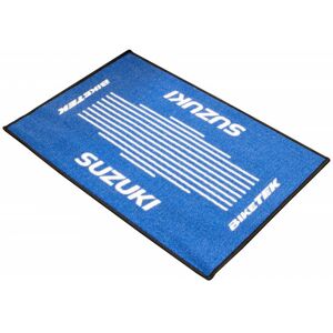 Tapis d'entree BikeTek Serie 3 Suzuki bleu 90x60cm