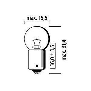 Ampoule Flösser GE57 12V 4W BA9S