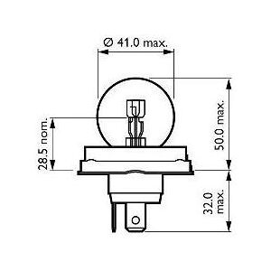 Ampoule Philips R2 base P45T-41