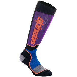 Chaussettes hautes Alpinestars MX Plus black/royal blue/purple- L violet L female