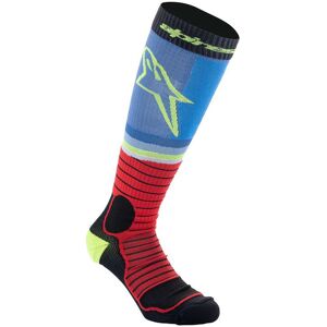 Chaussettes hautes Alpinestars MX Pro black/red/light blue- L bleu L female