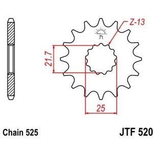 Pignon JT Sprockets Acier pas 525 16 dents - Pour Triumph Tiger 800 11