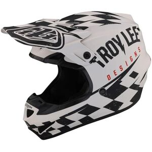 Casque cross Troy Lee Designs SE4 polyacrylite MIPS Race Shop white/bl noir M female