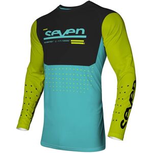 Maillot cross Seven Vox Aperture jaune fluo/bleu- M jaune M male