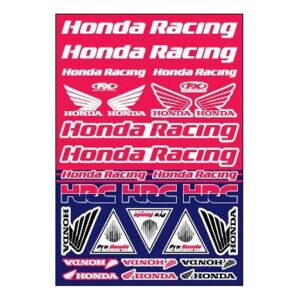 FX Factory Effex Planche 28 autocollants Factory Effex Honda Racing rouge/bleu/blanc 48