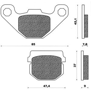 Plaquettes de Frein C4 - BP110 - CPI Rieju 125