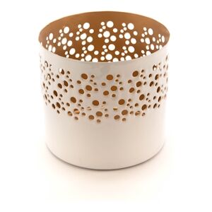 Lumignon Samara 12 cm x2 -  Blanc Rond Metal Lou De Castellane 12x12 cm