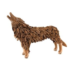 AMADEUS Loup en - Marron Autre Bois Amadeus 135x40 cm