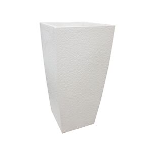 ARTICIMENTOS Vase en béton peint blanc - 41x41x76cm