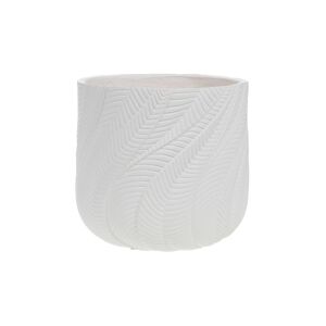 Cache-pot Régali 31 cm - Blanc Rond Métal Lou De Castellane 37x31.5 cm