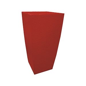 ARTICIMENTOS Vase en béton peint rouge - 41x41x76cm