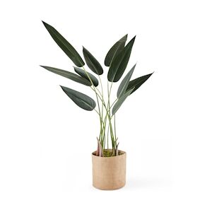 Oviala Business Plante artificielle en pot Strelitzia 90 cm