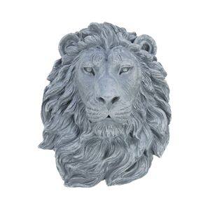 AMADEUS Tête Lion effet pierre - Gris Autre Résine Amadeus 35x23 cm