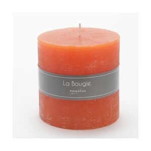 AMADEUS Bougie grand cylindre orange 10 X 10 cm x6 - Rond Cire Amadeus 10x10 cm