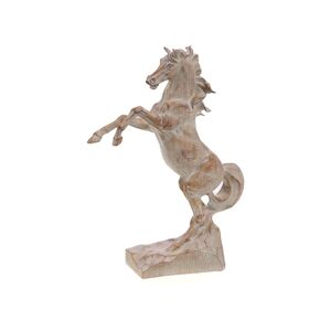 AMADEUS Cheval cabré naturel - Marron Autre Résine Amadeus 36x9.5 cm