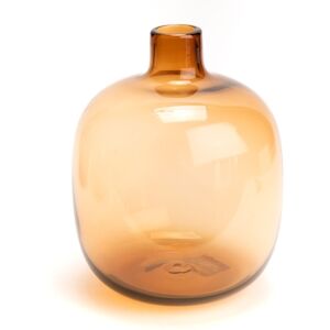 Vase Sonora Ambre hauteur 25 cm -  Marron Rond Verre Lou De Castellane