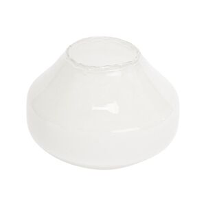 Vase toupie hauteur 16 cm -  Blanc Rond Verre Lou De Castellane 21x21 cm