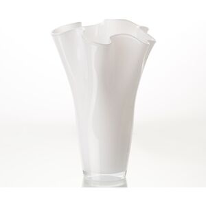 Vase plisse Royal 35 cm -  Blanc Autre Verre Lou De Castellane 0.01x24 cm