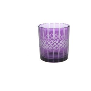 Lumignon Anna 8 cm x2 -  Violet Rond Verre Lou De Castellane 7.299x7.299 cm