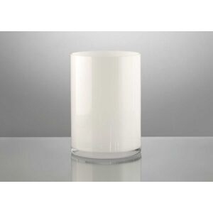 Vase cylindrique 21 cm blanc -   Verre Lou De Castellane 0.01x15 cm