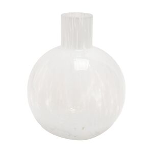 Vase Nomura blanc 17,5 cm -  Rond Verre Lou De Castellane