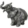 TENDANCE Objet déco Éléphant debout en Résine Gris nuancé H 17 cm