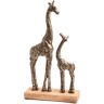 Figure girafe famille -  Or Autre Résine Amadeus 22.5x7.5 cm