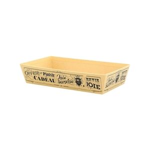 CREAPAK vintage kraft corbeille carton rectangle 33x20x7 cm - carton de 30