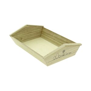 CREAPAK hameau corbeille en bois naturel rectangle 34,5x23x5,5/9,5 cm - carton de 24