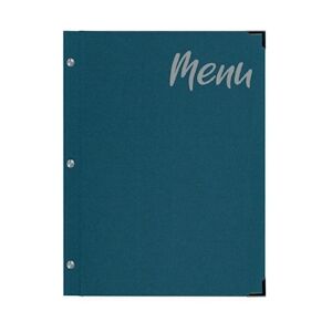 BEQUET Carte des menus 'SHINNY' marquage menu bleu 24,5x31,5cm 3 pages x1