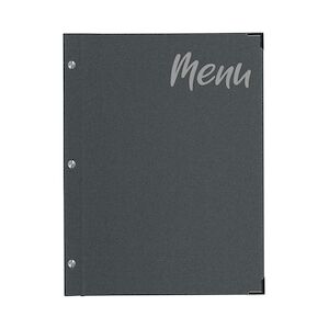 BEQUET Carte des menus 'SHINNY' marquage menu gris 24,5x31,5cm 3 pages x1