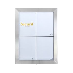 Securit® Présentoir menu 4A4 Classique en acier inoxydable