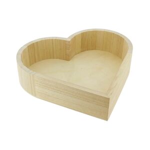 CREAPAK bosco corbeille coeur en bois naturel 22.5x19x5 cm - carton de 30