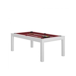 RENE PIERRE Billard Charme Blanc Drap Rouge 203x116x78cm + plateaux table