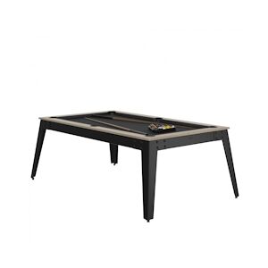 RENE PIERRE Billard Steel Oslo Pieds Gris Drap Slate Grey 203x116x78cm + plateaux table