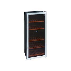 Metro Professional Cave à vin GWC2091, acier inoxydable / verre, 54 x 54 x 123,5 cm, 100 W, deux zones de température, noir / argent