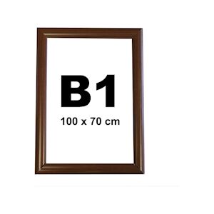 Edimeta Cadre Clic-Clac B1 (100 X 70 cm) finition Bois Noyer