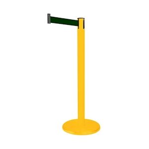 Poteau de balisage a sangle Guide 45 - jaune - vert  - 2 300 mm -