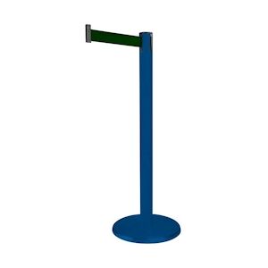 Poteau de balisage a sangle Guide 45 - bleu - vert  - 4.000 mm -