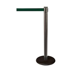 Poteau de balisage a sangle Guide 28 - anthracite - vert - 4 000 mm -VKF Renzel