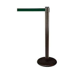 Poteau de balisage a sangle Guide 28 - noir- vert - 4 000 mm -VKF Renzel