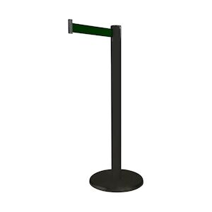 Poteau de balisage a sangle Guide 45 - noir- vert  - 2 300 mm -