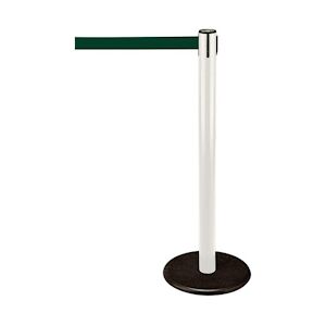 Poteau de balisage a sangle Guide 28 - blanc - vert - 2 300 mm -VKF Renzel