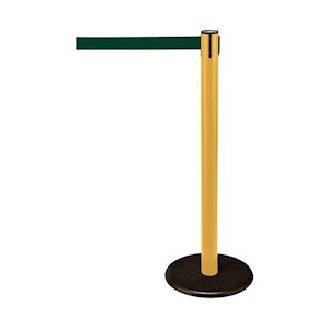 Poteau de balisage a sangle Guide 28 - jaune - vert - 2 300 mm -VKF Renzel