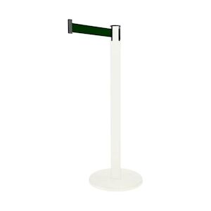 Poteau de balisage a sangle Guide 45 - blanc - vert  - 4.000 mm -