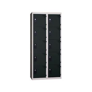 Provost Vestiaires 5 cases x 2 colonnes - En kit - Anthracite - Largeur 60cm - PROVOST