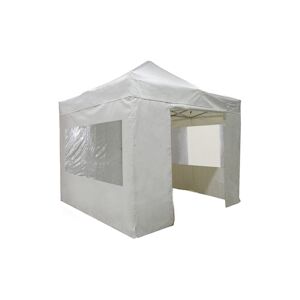 FRANCE BARNUMS Tente pliante PRO 3x3m pack fenêtres - 4 murs - ALU 45mm/polyester 380g Norme M2 - blanc - FRANCE-BARNUMS